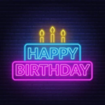 Happy Birthday Neon Sign - Image 2