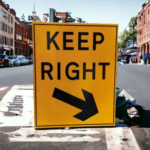 Traffic Road Keep Arrow Sign - Image 2