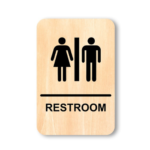 Acrylic Restroom Signage (Black & White) - Image 2