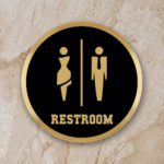 Acrylic Restroom Signage (Black & White)