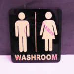 Acrylic Washroom Signage (Black & White) - Image 2