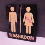 Acrylic Washroom Signage (Black & White) - Image 3
