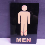 Acrylic Washroom Signage (Black & White) - Image 4