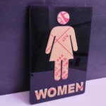 Acrylic Washroom Signage (Black & White) - Image 5