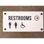Acrylic Restroom Signage (Black & White) - Image 3